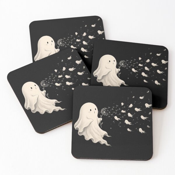Item preview, Cute Ghost Blowing Dandelion Halloween Whimsical designed and sold by CF_VintageDesign.