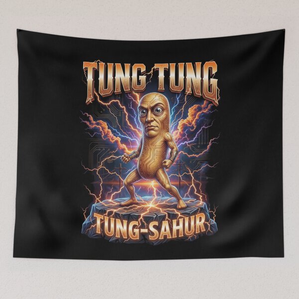 Item preview, Surreal Italian Brainrot Meme Tung Tung Tung Sahur designed and sold by MOONE FLOWER.