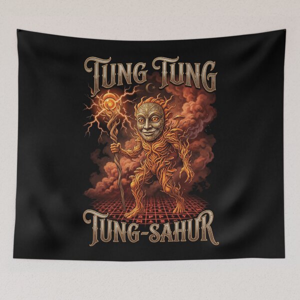 Item preview, Surreal Italian Brainrot Meme Tung Tung Tung Sahur designed and sold by MOONE FLOWER.