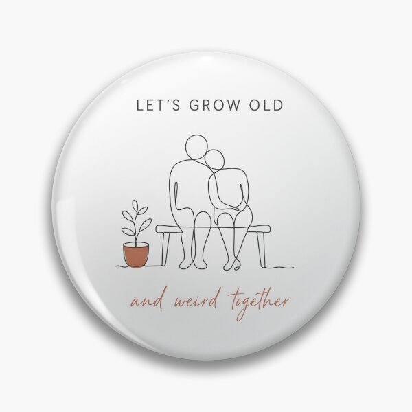 Item preview, Let's Grow Old and Weird Together - One Line Art Couple Anniversary Gift designed and sold by Knacky Print.