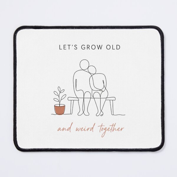 Item preview, Let's Grow Old and Weird Together - One Line Art Couple Anniversary Gift designed and sold by Knacky Print.