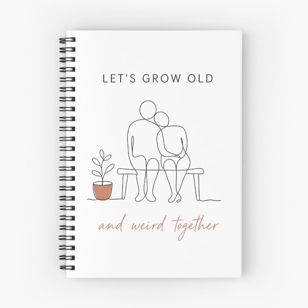 Item preview, Let's Grow Old and Weird Together - One Line Art Couple Anniversary Gift designed and sold by Knacky Print.