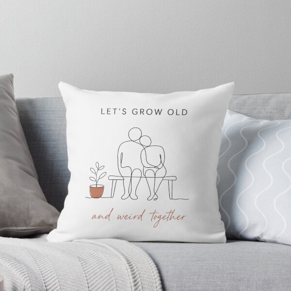 Item preview, Let's Grow Old and Weird Together - One Line Art Couple Anniversary Gift designed and sold by Knacky Print.