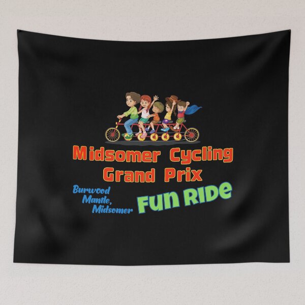 Item preview, Midsomer Cycling Grand Prix FUN RIDE (on Black) designed and sold by PawsitiveMum3.