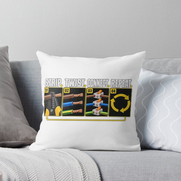 Item preview, Strip Twist Connect Repeat Funny Electrician Design designed and sold by ABprintstudio.