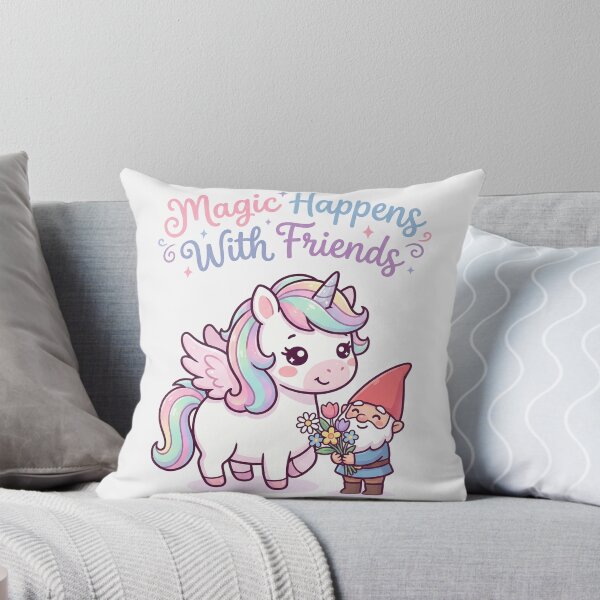 Item preview, Cute Unicorn and Gnome Friendship designed and sold by naragon4289.