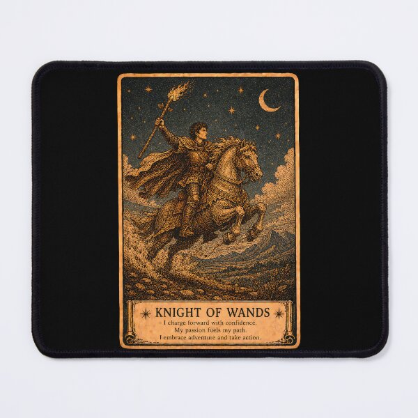 Item preview, Knight of Wands Tarot Card - Passion, Action & Adventure Art designed and sold by ArcanaAbsolute.