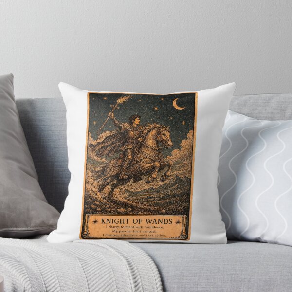Item preview, Knight of Wands Tarot Card - Passion, Action & Adventure Art designed and sold by ArcanaAbsolute.