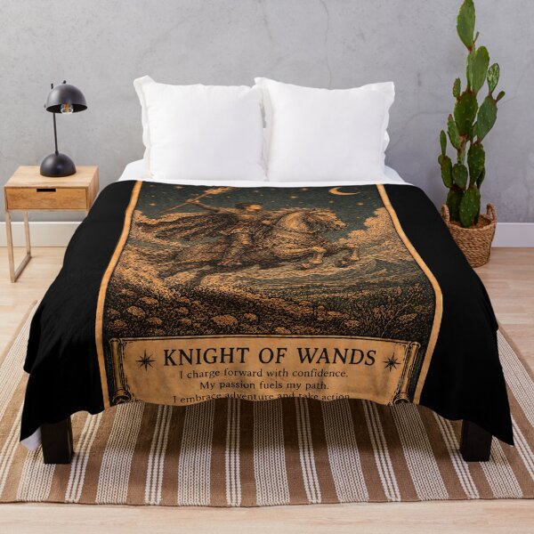 Item preview, Knight of Wands Tarot Card - Passion, Action & Adventure Art designed and sold by ArcanaAbsolute.