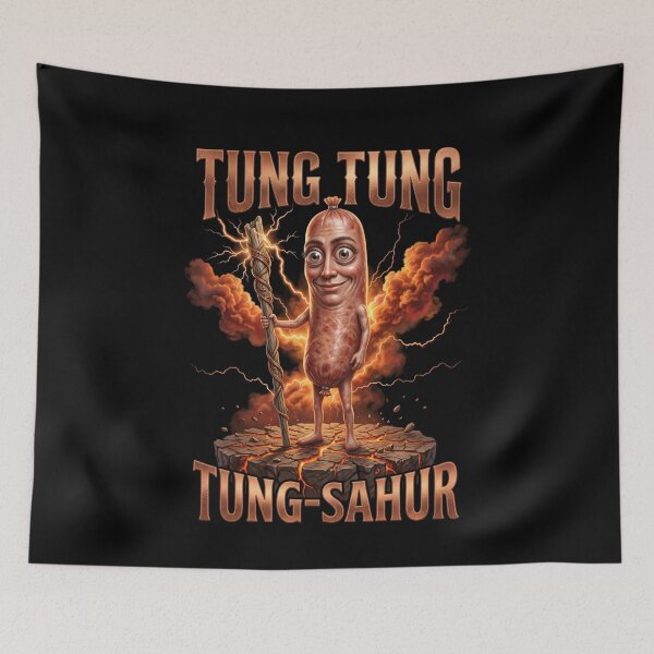 Item preview, Surreal Italian Brainrot Meme Tung Tung Tung Sahur designed and sold by MOONE FLOWER.