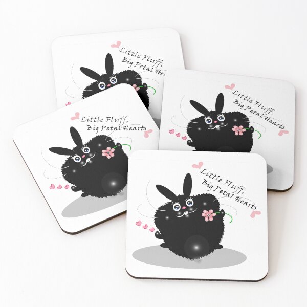 Item preview, Adorable Bunny(Rabbit)- Little Fluff, Big Petal Hearts designed and sold by Shirley cute art .