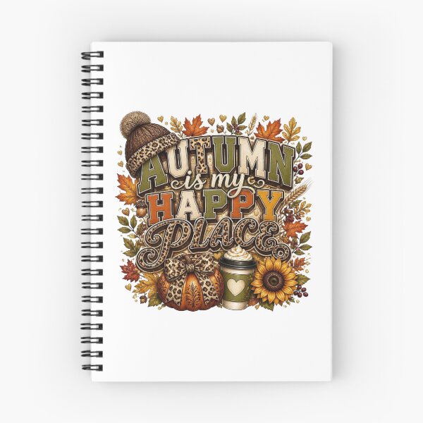 Item preview, Autumn Is My Happy Place Leopard Print Pumpkin Spice Fall designed and sold by FestivityFinds.