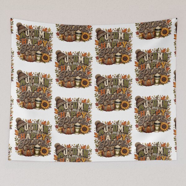 Item preview, Autumn Is My Happy Place Leopard Print Pumpkin Spice Fall designed and sold by FestivityFinds.