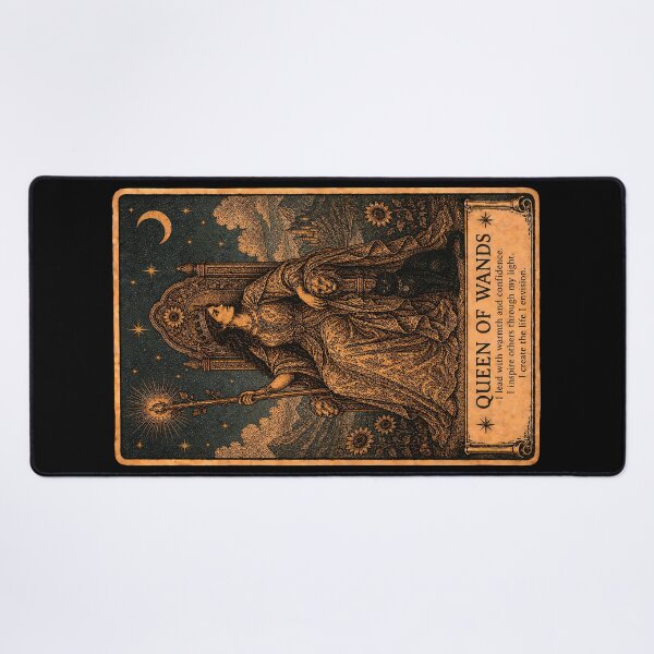Item preview, Queen of Wands Tarot Card - Confidence, Passion & Personal Power designed and sold by ArcanaAbsolute.