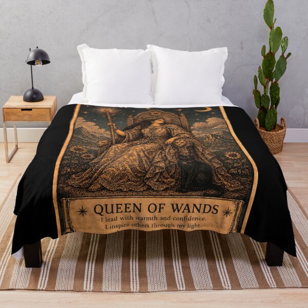 Item preview, Queen of Wands Tarot Card - Confidence, Passion & Personal Power designed and sold by ArcanaAbsolute.