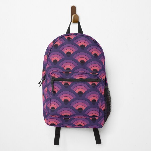 Item preview, Japanese Seigaiha Sunset Wave Pattern Retro Aesthetic designed and sold by KungPowUnicorn.
