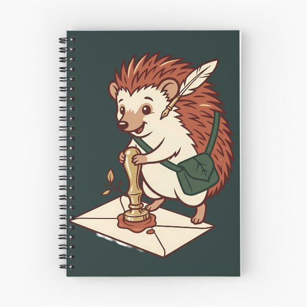 Item preview, Snail Mail Hedgehog Letter Lover designed and sold by Fun2Fentastic.
