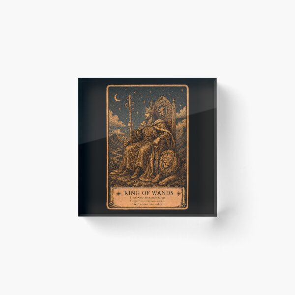 Item preview, King of Wands Tarot Card - Leadership, Vision & Ambition Art designed and sold by ArcanaAbsolute.