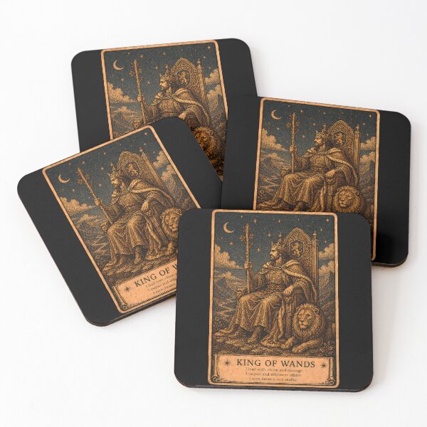 Item preview, King of Wands Tarot Card - Leadership, Vision & Ambition Art designed and sold by ArcanaAbsolute.