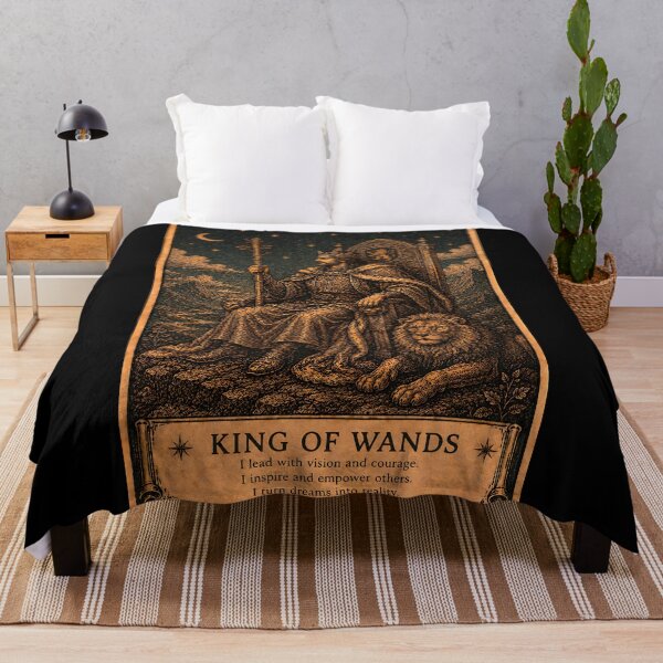 Item preview, King of Wands Tarot Card - Leadership, Vision & Ambition Art designed and sold by ArcanaAbsolute.