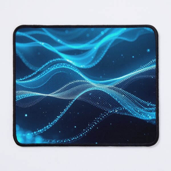 Item preview, Light Blue Flowing Wave Abstract Elegant Digital Art designed and sold by IntelliMindDesigns.