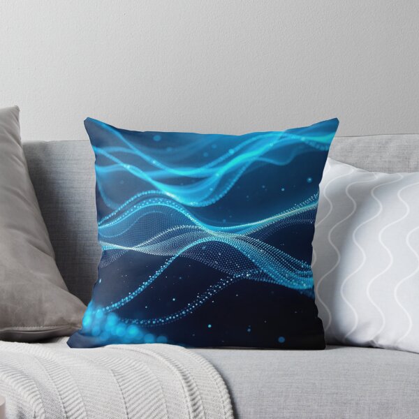 Item preview, Light Blue Flowing Wave Abstract Elegant Digital Art designed and sold by IntelliMindDesigns.
