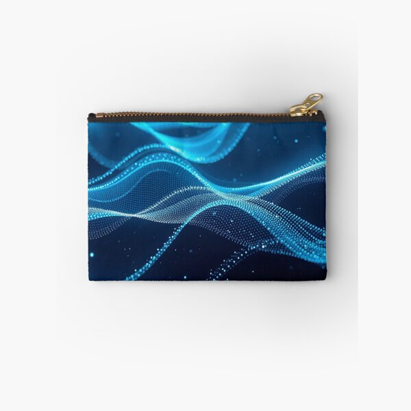 Item preview, Light Blue Flowing Wave Abstract Elegant Digital Art designed and sold by IntelliMindDesigns.