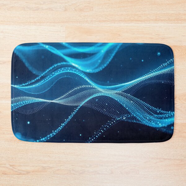 Item preview, Light Blue Flowing Wave Abstract Elegant Digital Art designed and sold by IntelliMindDesigns.