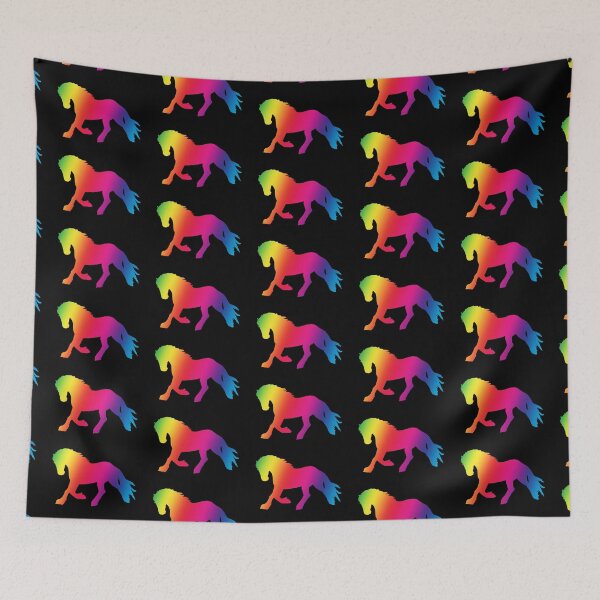 Item preview, trotting horse rainbow silhouette designed and sold by ShyflyerArts.