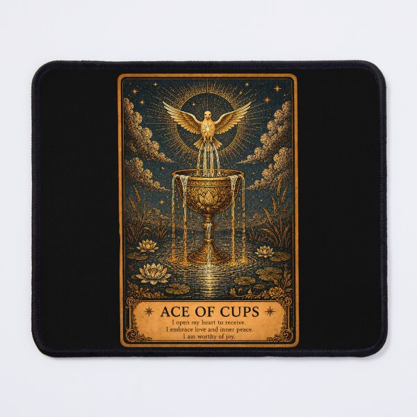 Item preview, Ace of Cups Tarot Card - Mystical Love & Spiritual Connection designed and sold by ArcanaAbsolute.