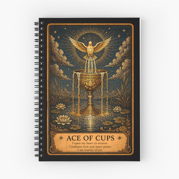Item preview, Ace of Cups Tarot Card - Mystical Love & Spiritual Connection designed and sold by ArcanaAbsolute.