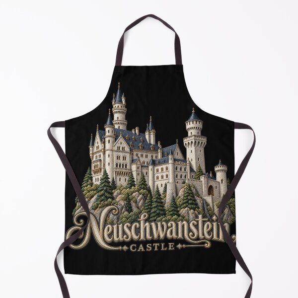 Item preview, Neuschwanstein Castle – Embroidery Style Castlecore Art designed and sold by Emoji Emblems.