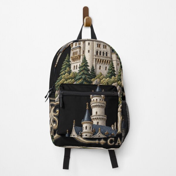 Item preview, Neuschwanstein Castle – Embroidery Style Castlecore Art designed and sold by Emoji Emblems.