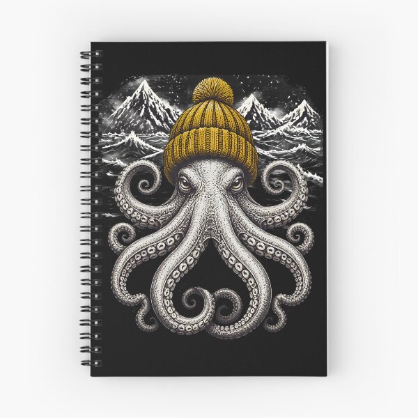 Item preview, Winter Octopus Wearing Beanie Arts designed and sold by LeSoniPapaPrint.
