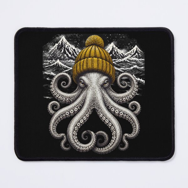 Item preview, Winter Octopus Wearing Beanie Arts designed and sold by LeSoniPapaPrint.