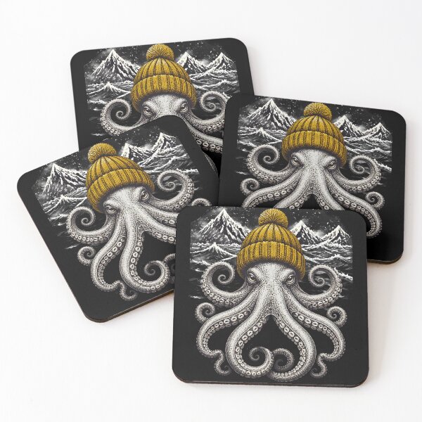 Item preview, Winter Octopus Wearing Beanie Arts designed and sold by LeSoniPapaPrint.