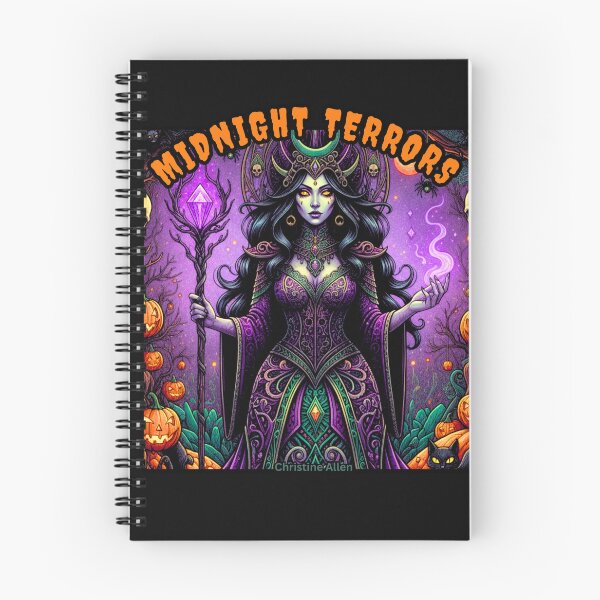 Item preview, Midnight Terrors Adult Halloween Coloring Book Cover designed and sold by ScenicRoute66.