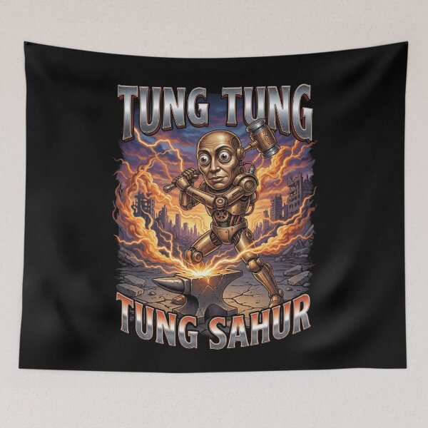 Item preview,  Surreal Italian Brainrot Meme Tung Tung Tung Sahur designed and sold by MOONE FLOWER.