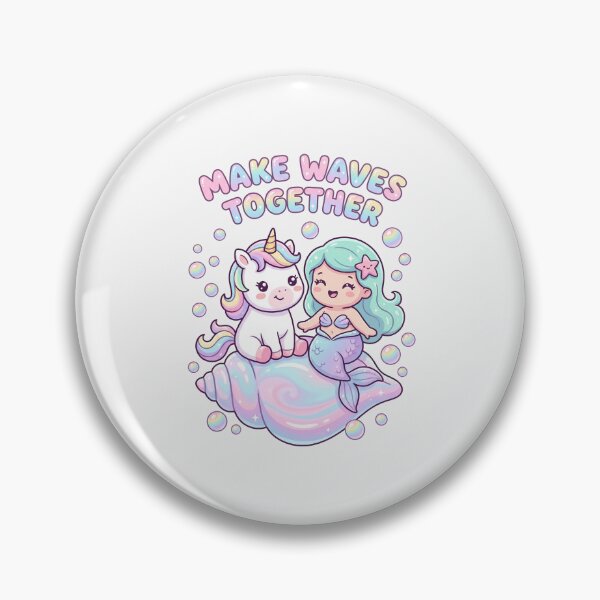 Item preview, Cute Unicorn and Mermaid Best Friends designed and sold by naragon4289.