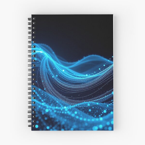 Item preview, Electric Blue Energy Wave Abstract Digital Art Design designed and sold by IntelliMindDesigns.