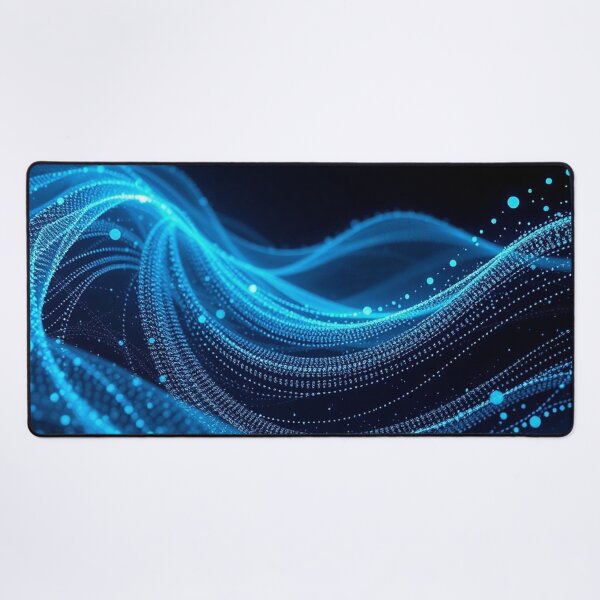 Item preview, Electric Blue Energy Wave Abstract Digital Art Design designed and sold by IntelliMindDesigns.