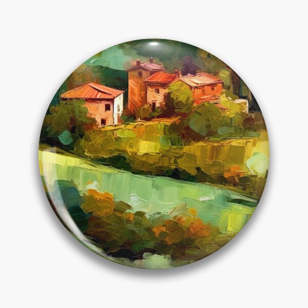 Item preview, Italian Rural Hills Countryside Colorful Landscape Digital Art designed and sold by DEC02.