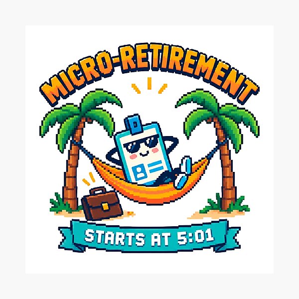 Item preview, MICRO RETIREMENT STARTS AT 5:01 designed and sold by BRIGHT BITS BOUTIQUE.