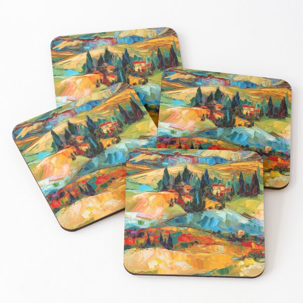 Item preview, Italian Rural Hills Countryside Colorful Landscape Digital Art designed and sold by DEC02.
