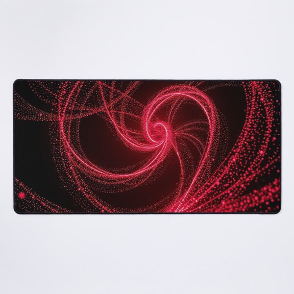 Item preview, Red Spiral Rose Abstract Particle Art Design designed and sold by IntelliMindDesigns.