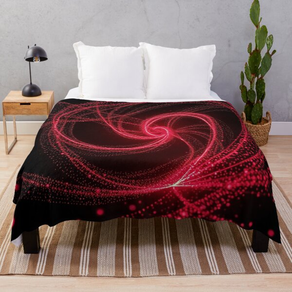 Item preview, Red Spiral Rose Abstract Particle Art Design designed and sold by IntelliMindDesigns.