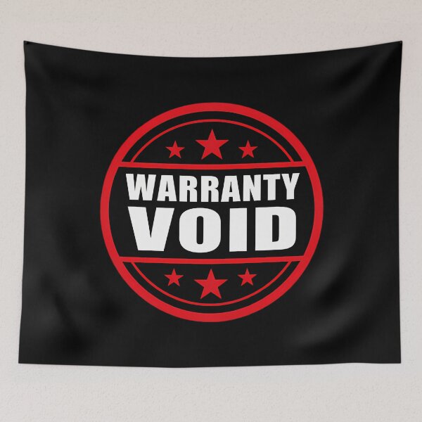 Item preview, Warranty Void Simple Official Stamp Bumper designed and sold by feroneviescao.