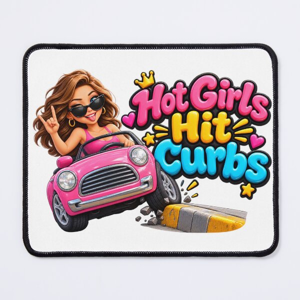 Item preview, Hot Girls Hit Curbs Funny Car Girl Driving 3D designed and sold by MR4me.