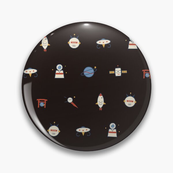 Item preview, Japanese Torii Space Cosmos Retro Mid Century Micro Icon Pattern designed and sold by KungPowUnicorn.