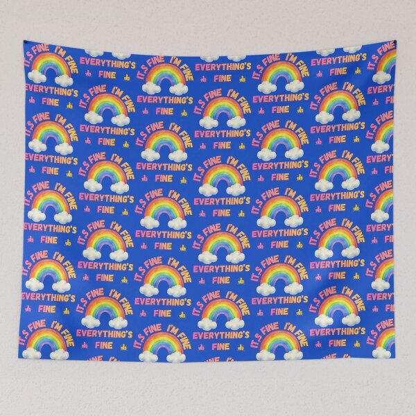 Item preview, It's Fine I'm Fine Everything's Fine – Cute Rainbow Funny Sarcastic Quote Art designed and sold by Evelashop.